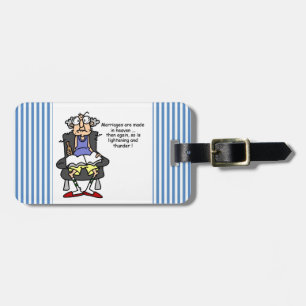 Marriage, Lightning, Thunder Humour Luggage Tag
