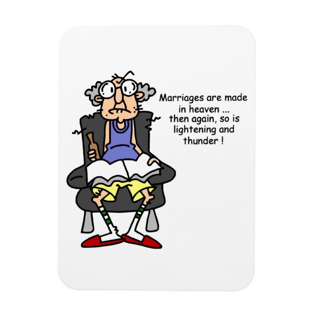 Marriage, Lightning, Thunder Humour Magnet (Vertical)