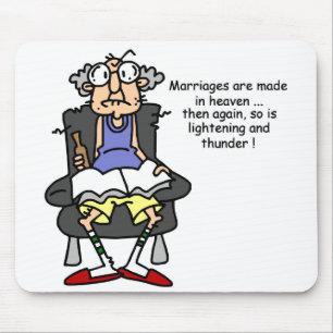 Marriage, Lightning, Thunder Humour Mouse Mat