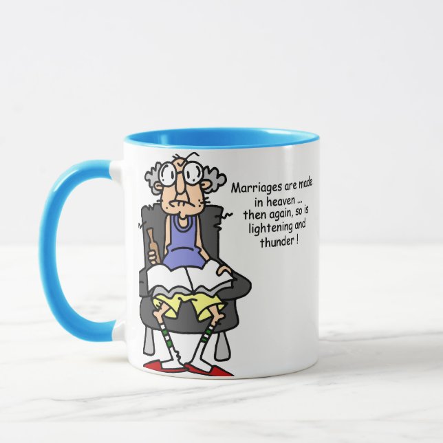 Marriage, Lightning, Thunder Humour Mug (Left)