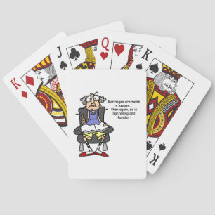 Marriage, Lightning, Thunder Humour Playing Cards