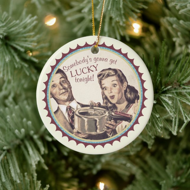 Marriage lucky pressure cooker cooking Christmas Ceramic Tree Decoration (Tree)