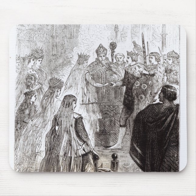 Marriage of Edward II  and Isabella of France Mouse Mat (Front)