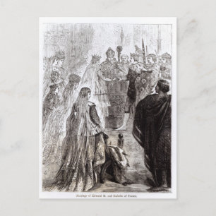 Marriage of Edward II and Isabella of France Postcard