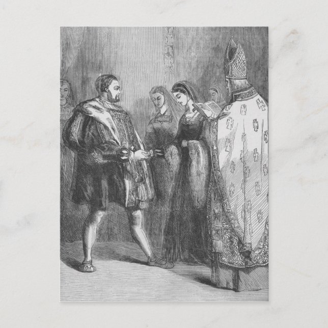 Marriage of Henry VIII and Catherine Parr Postcard (Front)