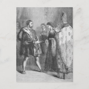 Marriage of Henry VIII and Catherine Parr Postcard