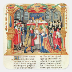 Marriage of Maria of Burgundy and Maximilian I Square Sticker