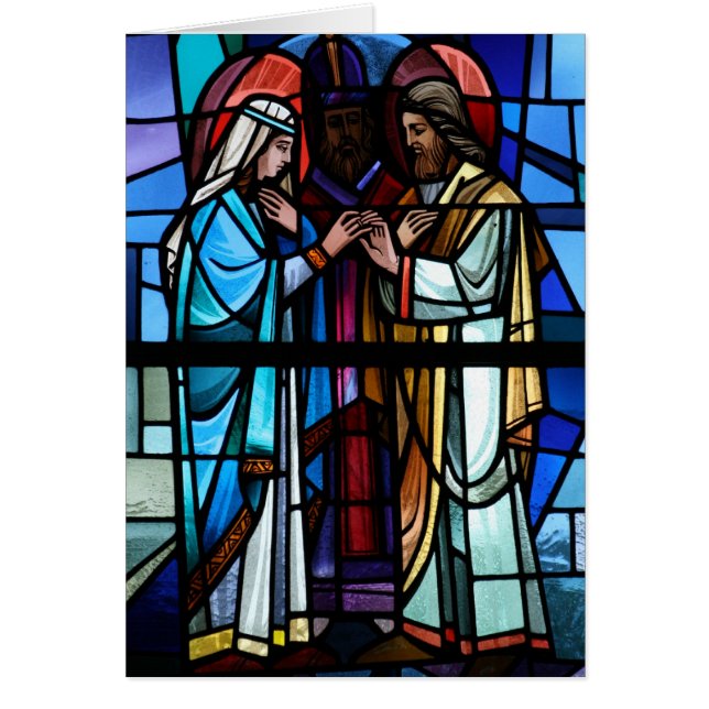 Marriage of Mary and Saint Joseph Stained Glass (Front)