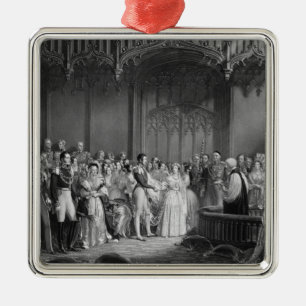 Marriage of Queen Victoria and Prince Albert Metal Tree Decoration