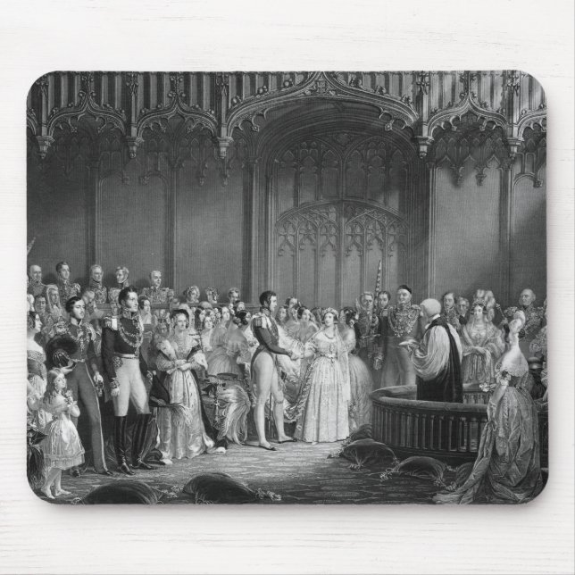 Marriage of Queen Victoria  and Prince Albert Mouse Mat (Front)