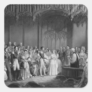 Marriage of Queen Victoria and Prince Albert Square Sticker
