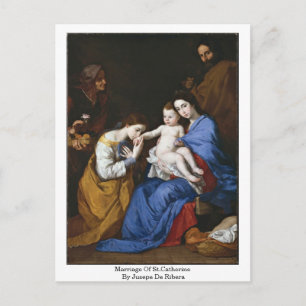 Marriage Of St.Catherine By Jusepe De Ribera Postcard