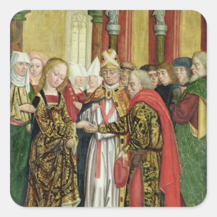 Marriage of the Virgin, from the Dome Altar, 1499 Square Sticker