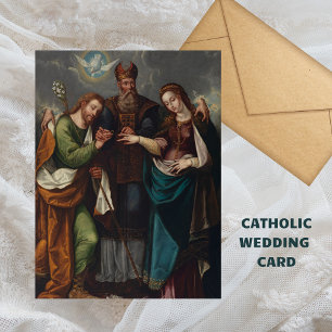 Marriage of the Virgin Religious Christian Wedding Postcard