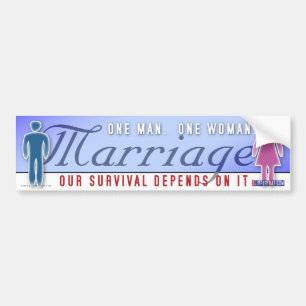 Marriage "One Man... One Woman" Bumper Sticker