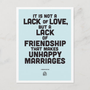 Marriage philosophy quote postcard
