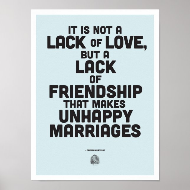 Marriage philosophy quote Poster (Front)