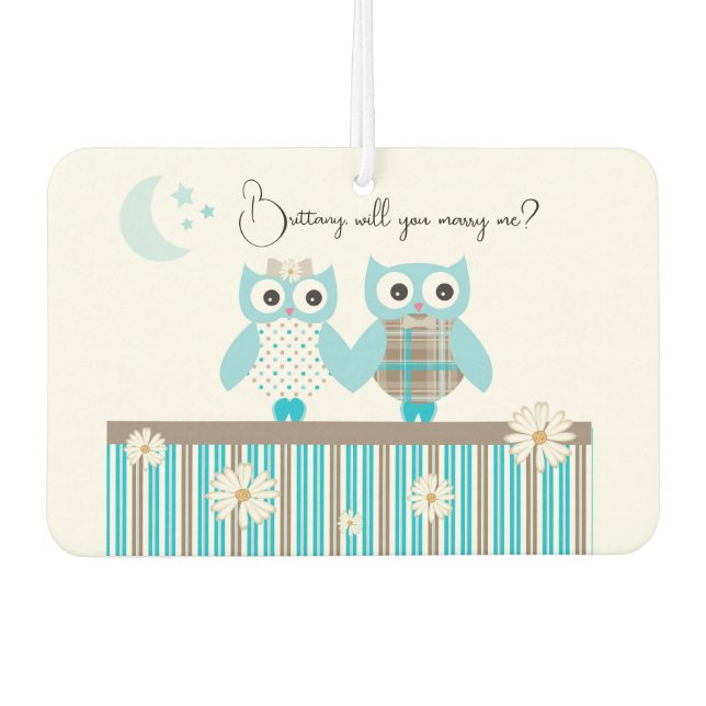 Marriage Proposal Car Air Freshener (Front)