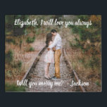 Marriage Proposal Marry Me Unique Photo Acrylic Jigsaw Puzzle<br><div class="desc">Make your marriage proposal romantic and memorable with a unique "Will You Marry Me" custom photo acrylic jigsaw puzzle with keepsake box. Picture and all wording are simple to personalise. (IMAGE PLACEMENT TIP: An easy way to centre a photo exactly how you want is to crop it before uploading to...</div>