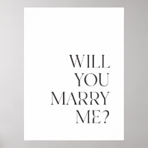 Marriage Proposal Sign Printable Downloadable