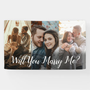 Marriage Proposal Will You Marry Me 3 Colour Photo Banner