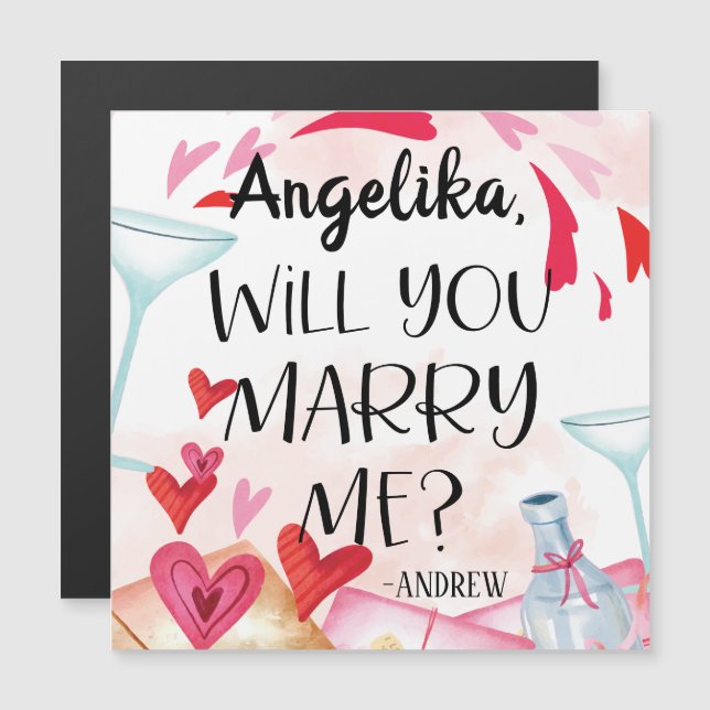 Marriage Proposal | Will You Marry Me? Custom Name (Front/Back)