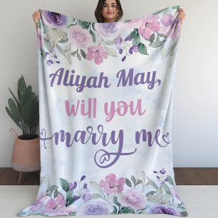 Marriage Proposal - Will You Marry Me? Fleece Blanket