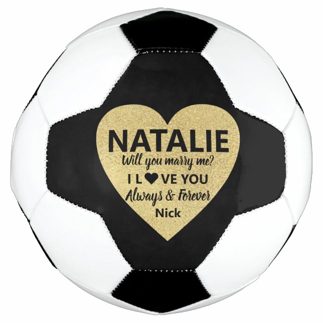 Marriage Proposal, Will You Marry Me Football (Front)