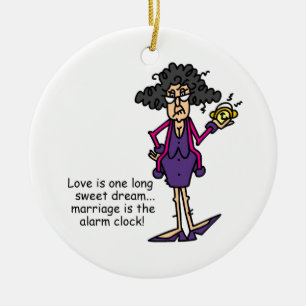 Marriage Rude Awakening Ceramic Tree Decoration