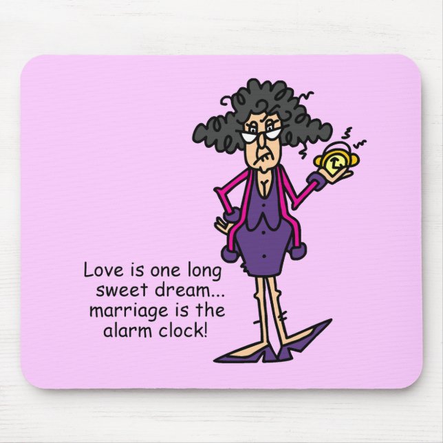 Marriage Rude Awakening Mouse Mat (Front)