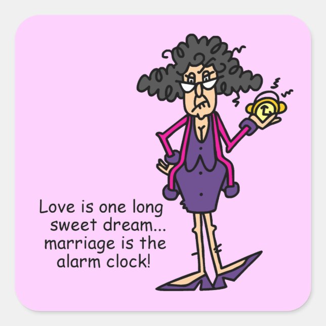 Marriage Rude Awakening Square Sticker (Front)