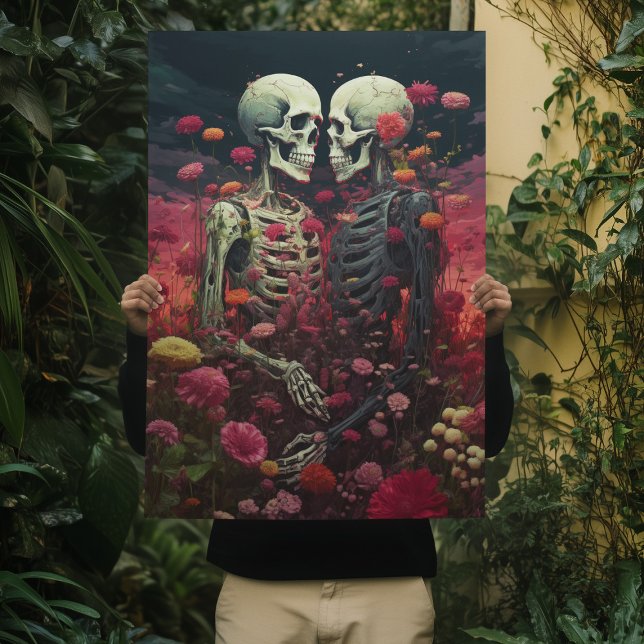  Marriage Skeletons Abstract Art Halloween Poster (Creator Uploaded)