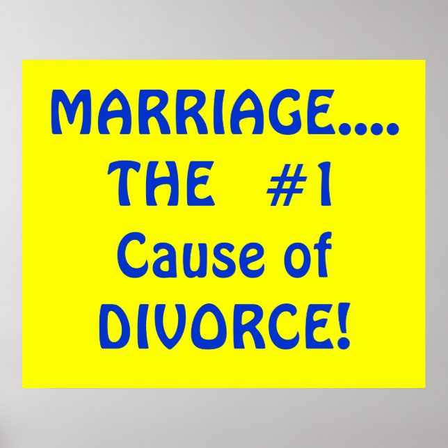 MARRIAGE....THE  #1 Cause of DIVORCE! Poster (Front)