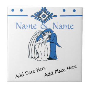 Marriage Tile, Dutch Look, Personalise Tile