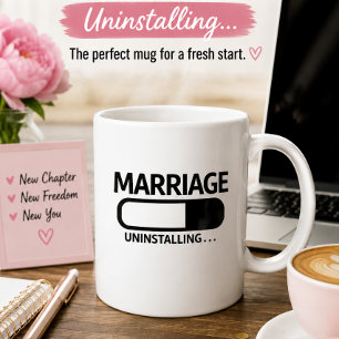Marriage Uninstalling Funny Divorce Humour Coffee Mug