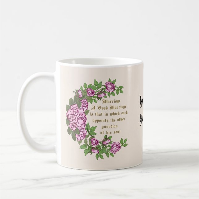 Marriage Verse custom wedding mug (Left)