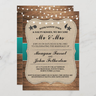 Marriage Wedding Invite After the I Do Beach Theme