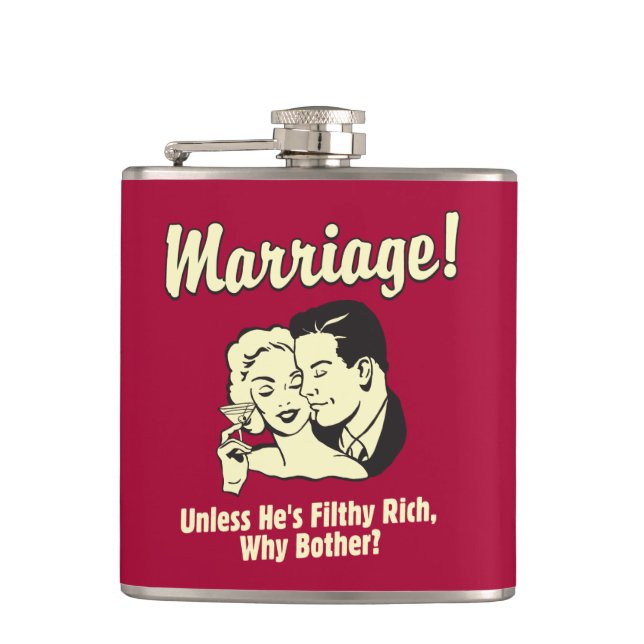 Marriage: Why Bother Hip Flask (Front)