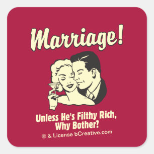 Marriage: Why Bother Square Sticker