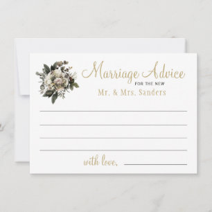 Marriage word of advice winter floral wedding