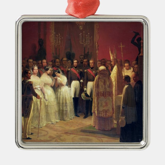 Marriages of Queen Isabella II Metal Tree Decoration (Front)