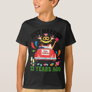 Married 13 years ago funny 13th anniversary couple T-Shirt