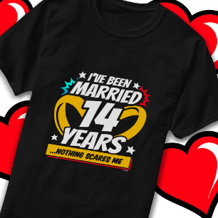 Married 14 Years Funny 14th Wedding Anniversary T-Shirt