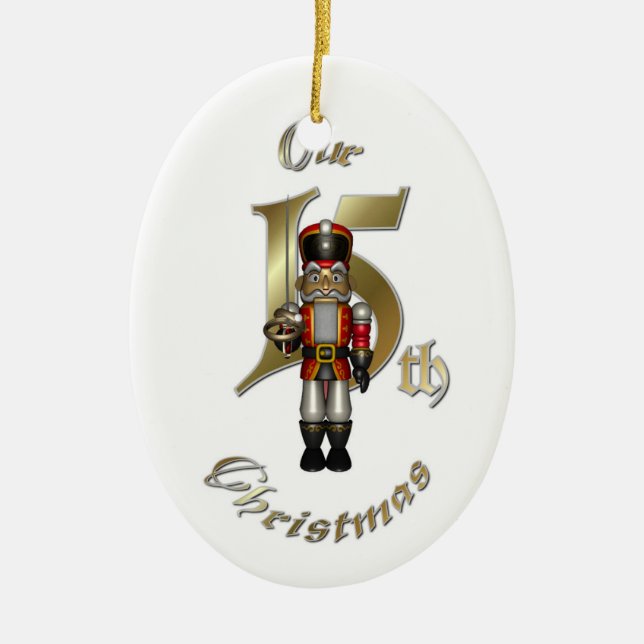 Married 15th Christmas Ornament (Front)