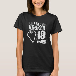 Married 19 Years - Fishing Couple - 19th Wedding A T-Shirt