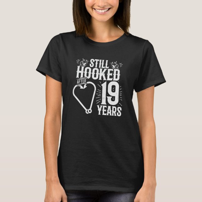 Married 19 Years - Fishing Couple - 19th Wedding A T-Shirt (Front)