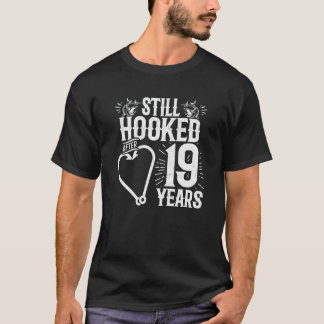 Married 19 Years - Fishing Couple - 19th Wedding A T-Shirt