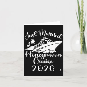 Married 2026 Wedding Ring Matching Honeymoon Card