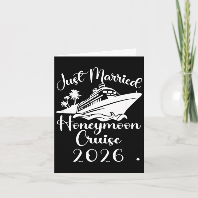 Married 2026 Wedding Ring Matching Honeymoon Card (Front)
