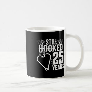 Married 25 Years - Fishing Couple - 25th Wedding A Coffee Mug